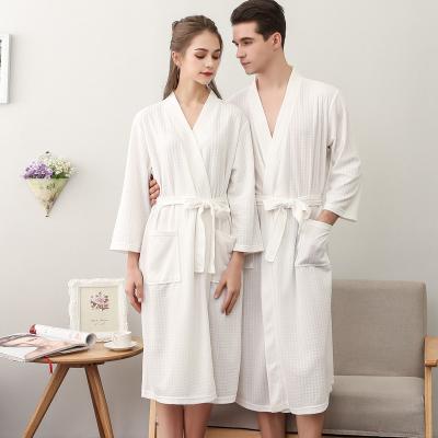 China Turkish Spa Bathrobe QUICK DRY Bathrobe Kimono Long Robes Waffle Bathrobe Cotton for sale