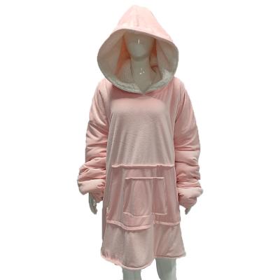 China New Solid Color Microfiber Fleece Women Breathable Hoodie Batnrobe Full Cover With Hood For Winter for sale