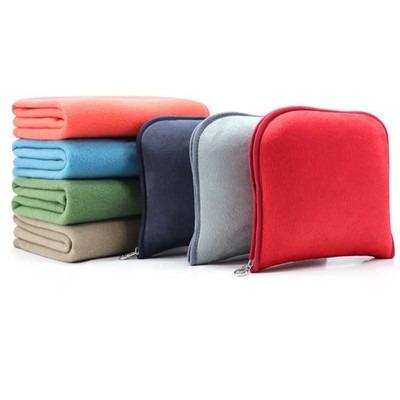 China Airline Blanket Fleece Anti-pilling Blankets Travel Blanket In Pocket for sale