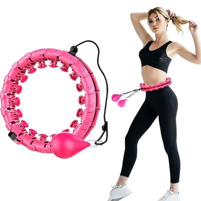 China Polynesian Dance Adjustable Detachable Weighted Smart Mobile Fitness Portable Wholesale Polynesian Dance Circles Gym Ring Hoops New for sale