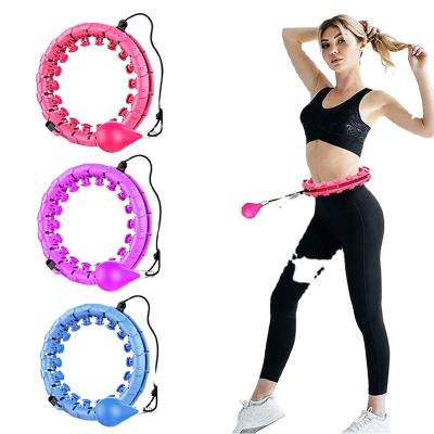 China Portable 24 Knots Polynesian Dance Hoola Smart Fitness 360 Circles Massage Magnetic Adjustable Ring Hoop With Ball for sale