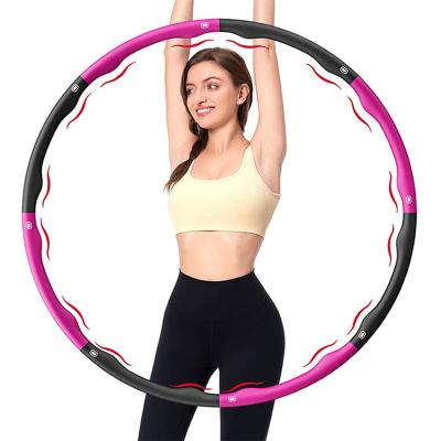 China New Polynesian Dance Foam Ring Hoop Soft Plastic Weighted Hoola Padded Hoop Padded Detachable Ring Durable Exercise Folding for sale