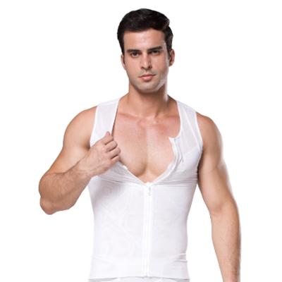 China QUICK DRY Men's Body Shaping Underwear Abdomen Shaping Corset Zipper Mesh Body Shaping Clothes for sale