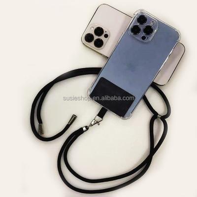 China Universal Lanyard Phone Lanyard Collar Strap With Universal Crossbody Single Buckle Spring Mobile Phone Patch for sale