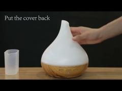 Cool Mist 13W 400ml Wood Grain Aroma Diffuser For Home Office