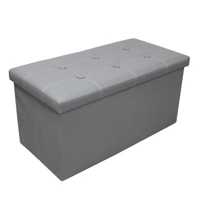 China Contemporary Leather Pvc Storage Stool And Folding Stool Storage For Furniture for sale