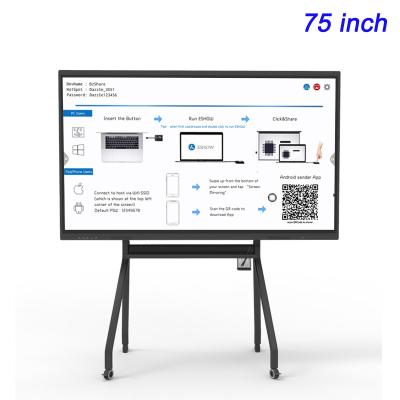 Chine OPS PC Smart Touch Board LCD Interactif Panneau plat 75 pouces personnalisé à vendre