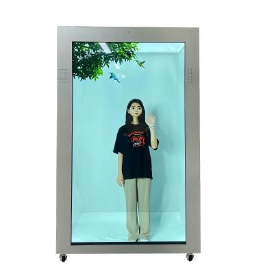 China Multilingual transparant LCD reclame WiFi transparant LCD display case Te koop