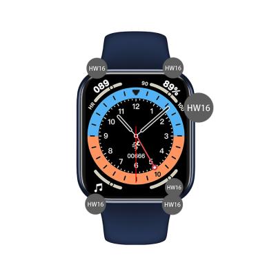 China HW16 44mm touch screen smart watch can receive call with hw16 split screen blood pressure smartwatch for sale