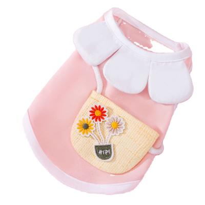 China Wholesale Fashion Petal Collar Shoulder Bag Vest Cute Stocked Pet Clothes Dog Clothes for sale