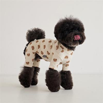 China Wholesale Stocked Soft 100%cotton Thicken Warm Dog Clothes Cute Comfortable Dog Clothes With Four Legs for sale