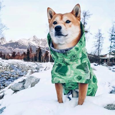 China Stocked new style winter to waterproof to thicken warm dog cotton-padded clothes dogs dog cold-proof ski suit for sale