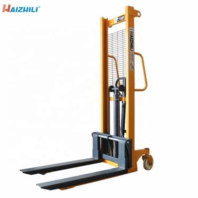 China Hotels 2 Ton Hydraulic Hand Operated Manual Forklift Stacker for sale