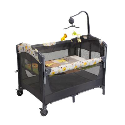 China Modern Designer Assemble Baby Crib, Kids Bedroom Furniture Multifunctional Baby Crib Baby Huts for sale