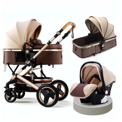 China Multifunctional 3 Strollers Foldable Product In 1 Strollers And Pram, Wholesale Cheap High Landscape 3 In 1 Baby Carriage for sale