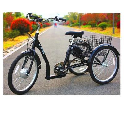 China Hi-Ten Cheap Adult Tricycle 7 Speed ​​Three Wheel Power Aid Three Wheel Cargo Bike For Shopping And Delivering for sale