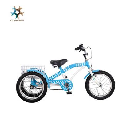 China No 12 Inches Three Wheels Bicycle With Rear Box Cargo Bike For Kids Pedal Tricycle for sale