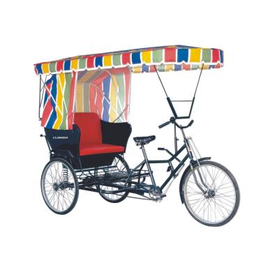 China TC93 Three Wheel Old Style Bike Taxi Bicycle Steel Rickshaw for sale