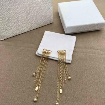 China Trendy Women's Stud Earrings Set Tassel Pearl Earring For Women Fashion Jewelry Geometric Gift for sale