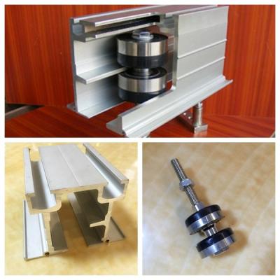 China Double Roller Partition Wall Components Reinforced Aluminum Inner Frames for sale