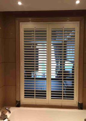 China Indoor Pvc Window Plantation Shutters , Indoor Shutter Blinds L Frame Inside for sale