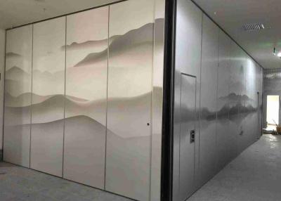 China Graphic Finishing 53dB Soundproof  Top Hung Movable Partition Walls For Hotel and Restaurant for sale