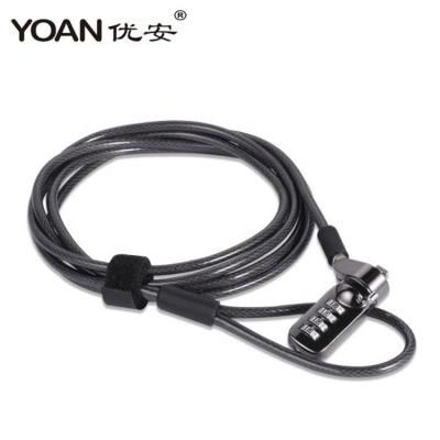 China 2017 Hot Selling Zinc Alloy Laptop Notebook Wire Lock With Key, PC Chain Security Laptop Cable Lock With Combination for sale