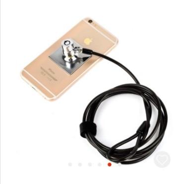 China High Security Adjustable Cable Zinc Alloy Lock For Phone With Bachelor for sale