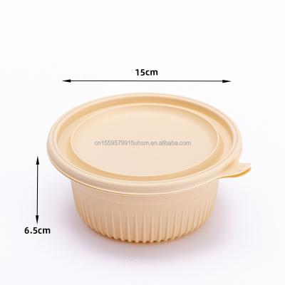 China Disposable Eco-Friendly Disposable Microwavable Disposable Biodegradable Bowl Tableware Cornstarch Catering Bowl 650ML for sale