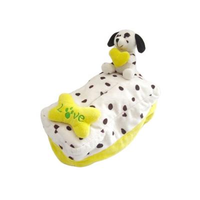 China Cute Fun Wholesale Cute Stuffed Animal Cardboard Plush Stuffed Toys Tissue Box Soft For Home Cute Dog Custom Fun PP Cotton 5 To 7 Years accept for sale