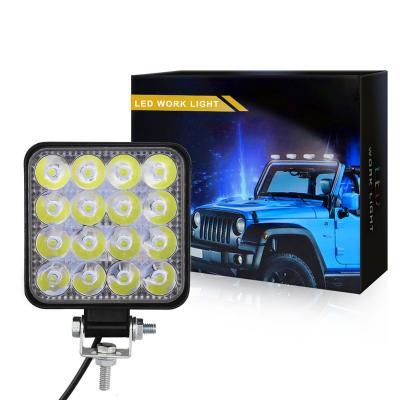 China BRAD Mini 16LED 48W Round Shape Car Led Fog Lights For Trucks Led Cars Run Light For Off Road Car/Motorcyc Boat SUV/ATV Mini-16led-48W-F for sale