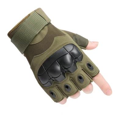 China Half Finger / Fingerless Custom Personal Tag Motorcycle Riding Half Finger Tactical Half Finger Gloves for sale