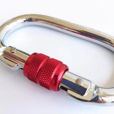 China Metal Spring Clip Snap Hook Security Aluminum Climbing Key Chain Heavy Duty Carabiner Lightweight Wholesale Custom Small Logo Lock for sale