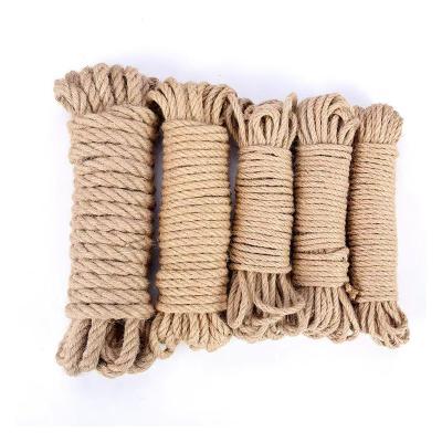 China Durable Hot Sale Twisted Rope Tree Jute Rope Prices Twine Hemp Yellow Rope For DIY Crafts Artwork for sale