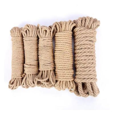 China Durable Wholesale Tag Jute Rope Twine Twisted Rope Yellow Hemp Rope For DIY Crafts Artwork for sale