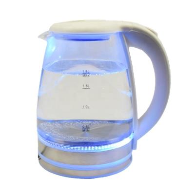 China 360 Degree Rotation Base Xinduomei Kettle 1.8L Stainless Steel White Plastic Glass Electric Heating Plate With Auto Power-off 1500W for sale