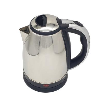 China 360 degree rotation base CE certificated 1800 watt 1.8 liter commerical electric kettle with chromed handel Hervidor for sale