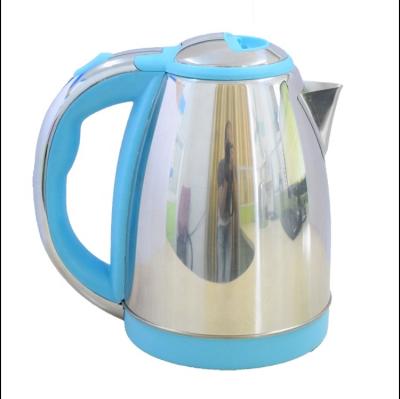 China 2019 360 Degree Rotation Base RoHS Stainless Steel Blue Plastic Electric Kettle With Anti-overheating Function 1.8L Capacity for sale