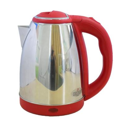 China 360 Degree Rotation Base 1.8L Red Plastic Stainless Cordless Electric Samovar Kettle High Cost Performance for sale