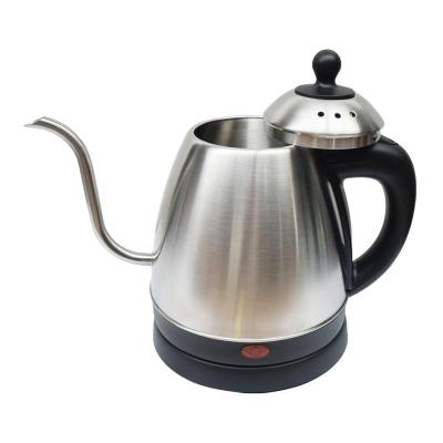 China Gooseneck 360 Degree Base Electric Tea Kettle Lovely 1.2L Automatic Power-up Small Capacity Stainless Steel Rotation for sale