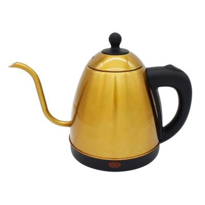 China 360 Degree Swan-Neck Rotation Stylish Colorful Stainless Steel 0.8L Coffee Base Electric Kettle For Comfortable Living for sale