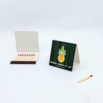 China Hotel 4.8 cm matches sticks red tips match box with custom logo with10 sticks black matchbook paper stick matchbook for sale