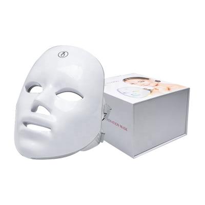 China Wireless Photon LED Face Skin Rejuvenation PROTECTIVE MASK Multifunctional 7 Color Button Acne Treatment Touch Beauty Device for sale