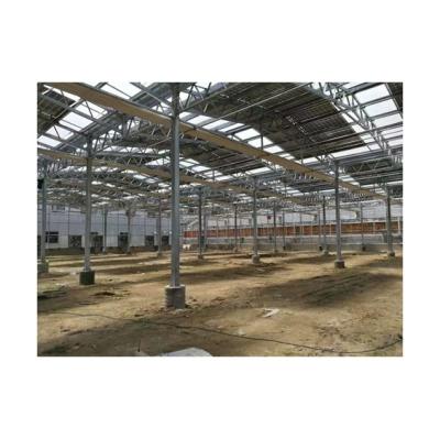 China Plant Durable Using Low Price HDG Thermostat Fan Steel Greenhouse Solar Power Steel Solar Greenhouse for sale