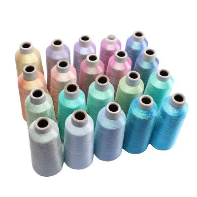 China Anti-UV High Quality Customization 150D MS ST Type Iridescent Japanese Computer Metallic Yarn Lurex Thread For Embroidery for sale