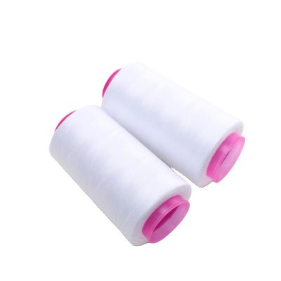 China Sustainable Wholesale Raw White 40/2 3000m/3282y 100% Spun Polyester Sewing Thread Hilo De Coser For Embroidery Machine for sale