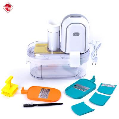 China Motor Unit Detachable Locked By Side Levers 150W Electric Vegetable And Mandoline Fruit Slicer for sale