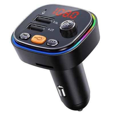 China 2022 Multifunctional New Arrival C20 Bluetooth Car MP3 Player Support TF Card and U Disk Car Transmitter Radio Handsfree Calling USB Port Dual for sale