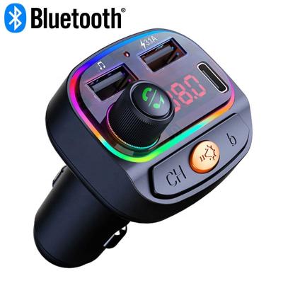 China Multifunctional New 3.1A Modulator FM Transmitter Kit Bluetooth Car Bluetooth USB Flash Drive Charging Car Audio MP3 Player With USB C for sale