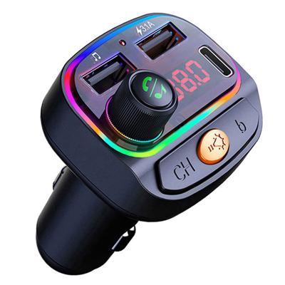 China 2022 Hot Product C15 Multifunctional Dual USB Car MP3 Player Bluetooth Charging Bluetooth Adapter 5V3.1A/1A Car MP3 Player With Type C Port for sale